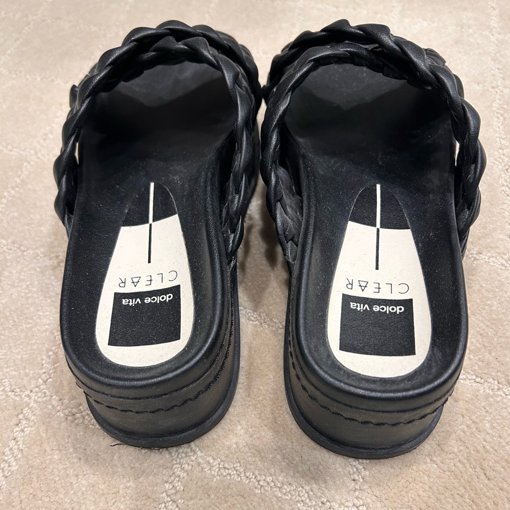 Dolce Vita Black Woven Mules - Picture 4 of 6
